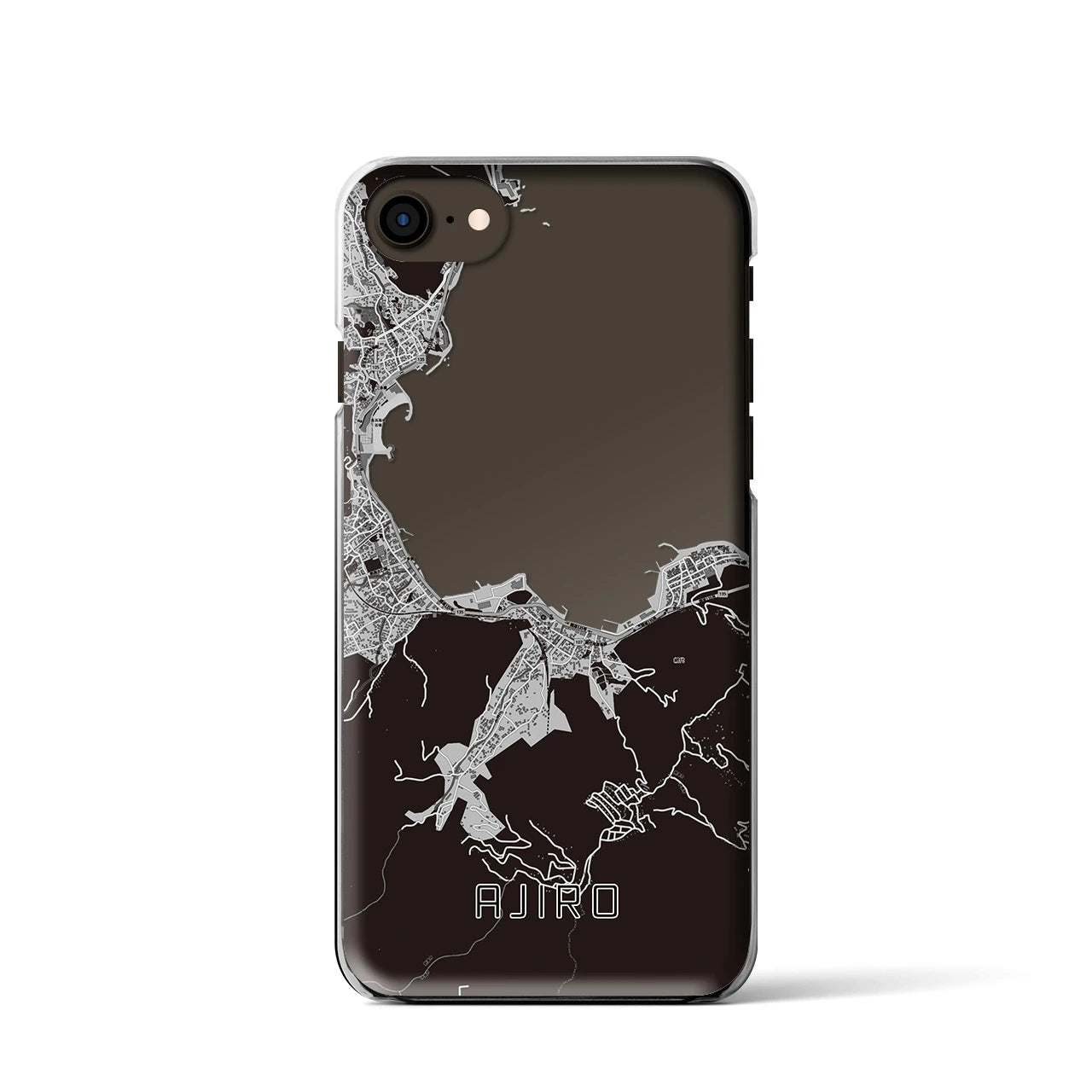 【網代(静岡県)】地図柄iPhoneケース(クリアタイプ)