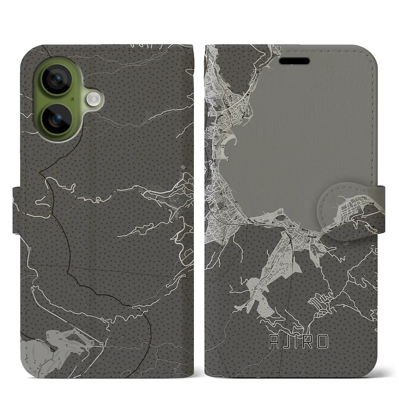 【網代(静岡県)】地図柄iPhoneケース(手帳タイプ)