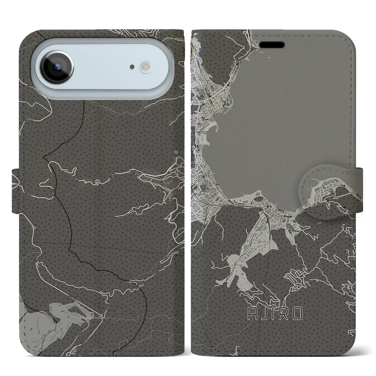 【網代(静岡県)】地図柄iPhoneケース(手帳タイプ)