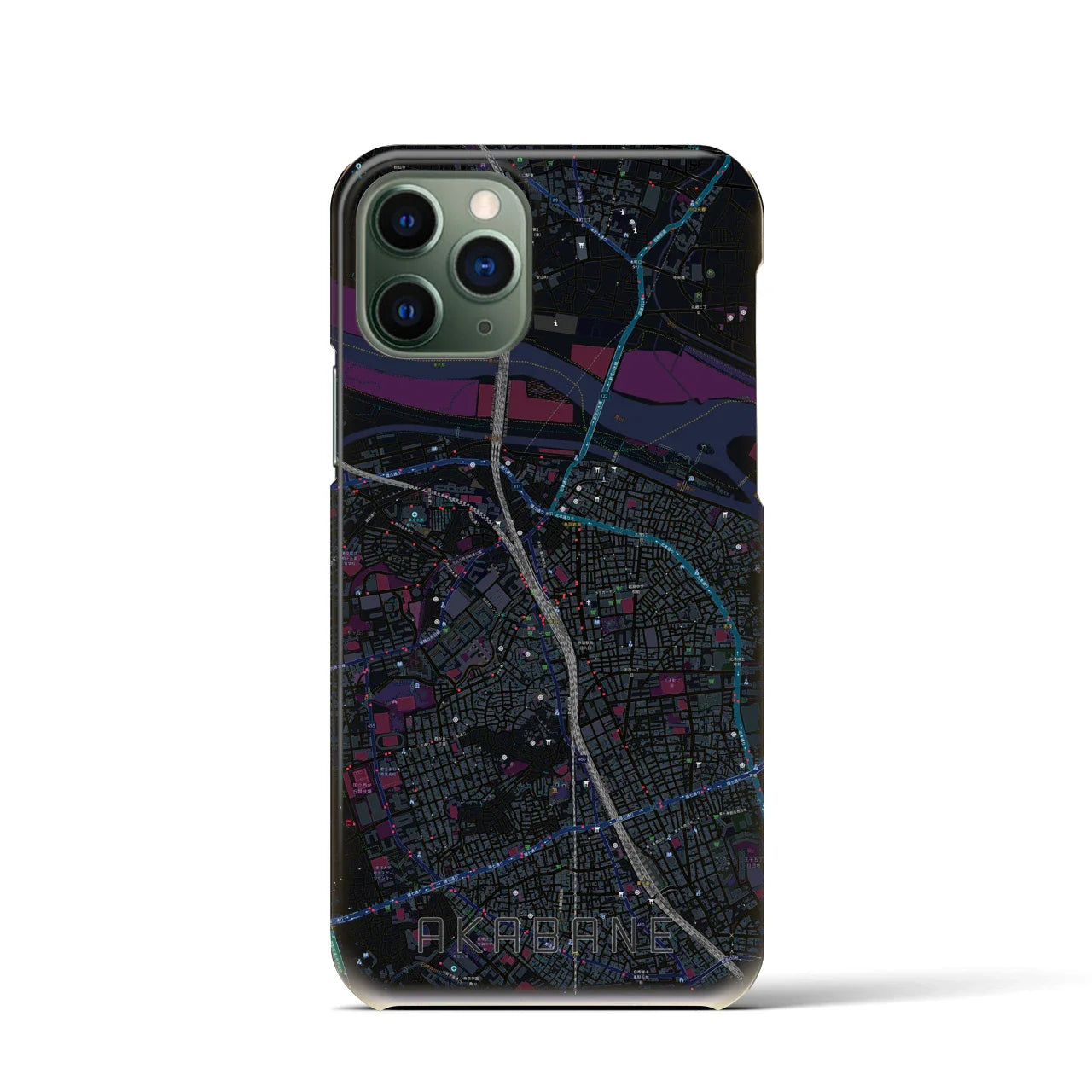 【赤羽(東京都)】地図柄iPhoneケース(バックカバータイプ)