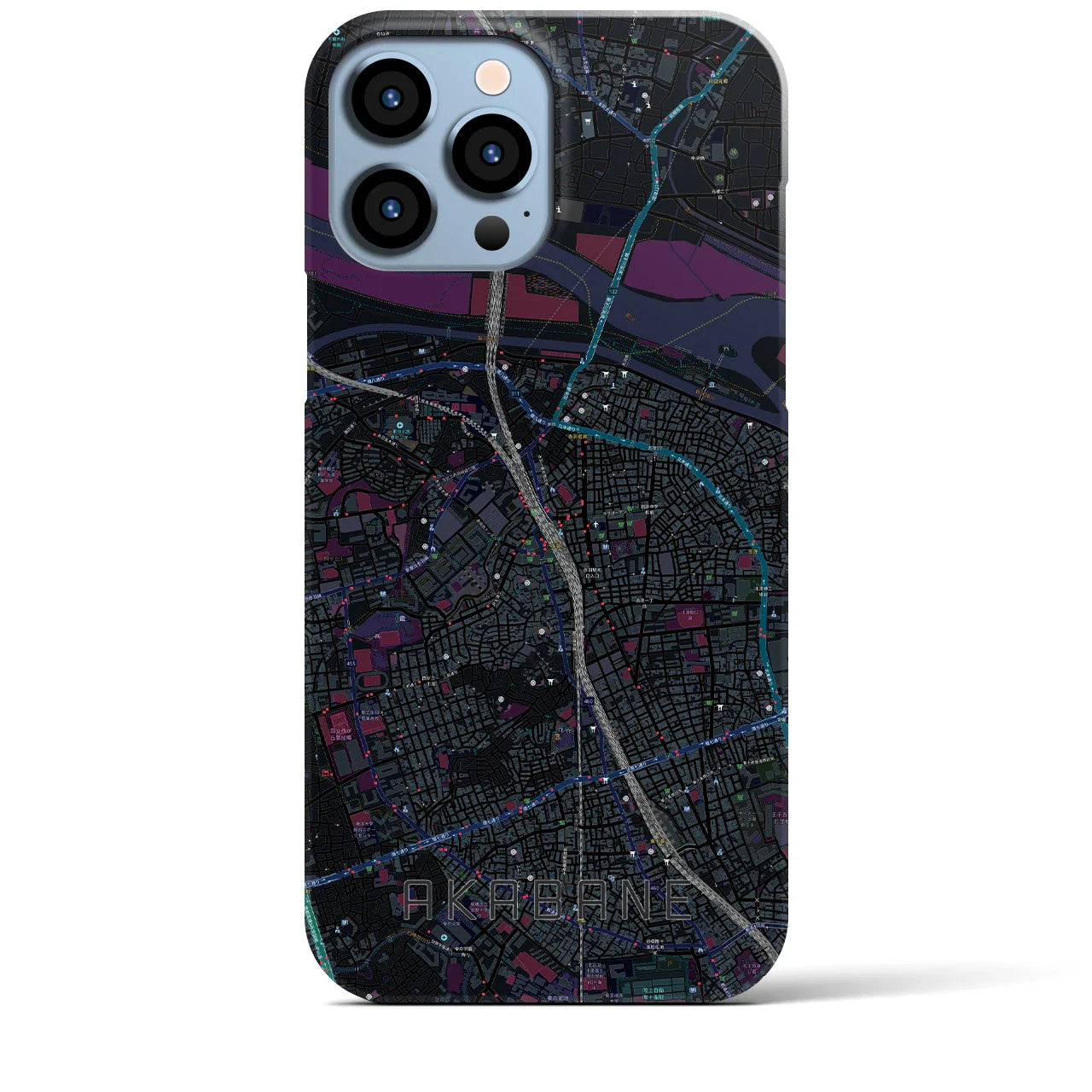 【赤羽(東京都)】地図柄iPhoneケース(バックカバータイプ)