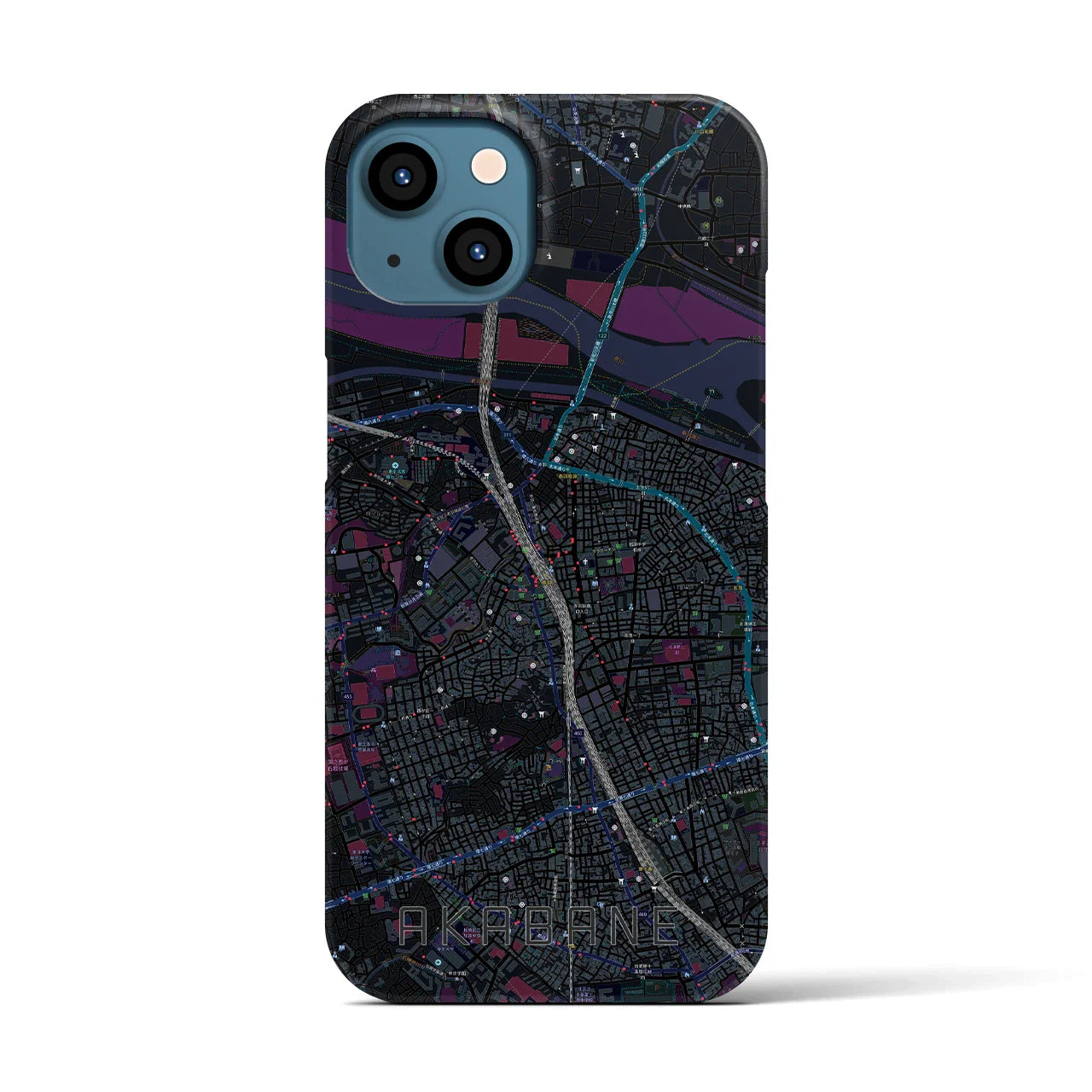 【赤羽(東京都)】地図柄iPhoneケース(バックカバータイプ)