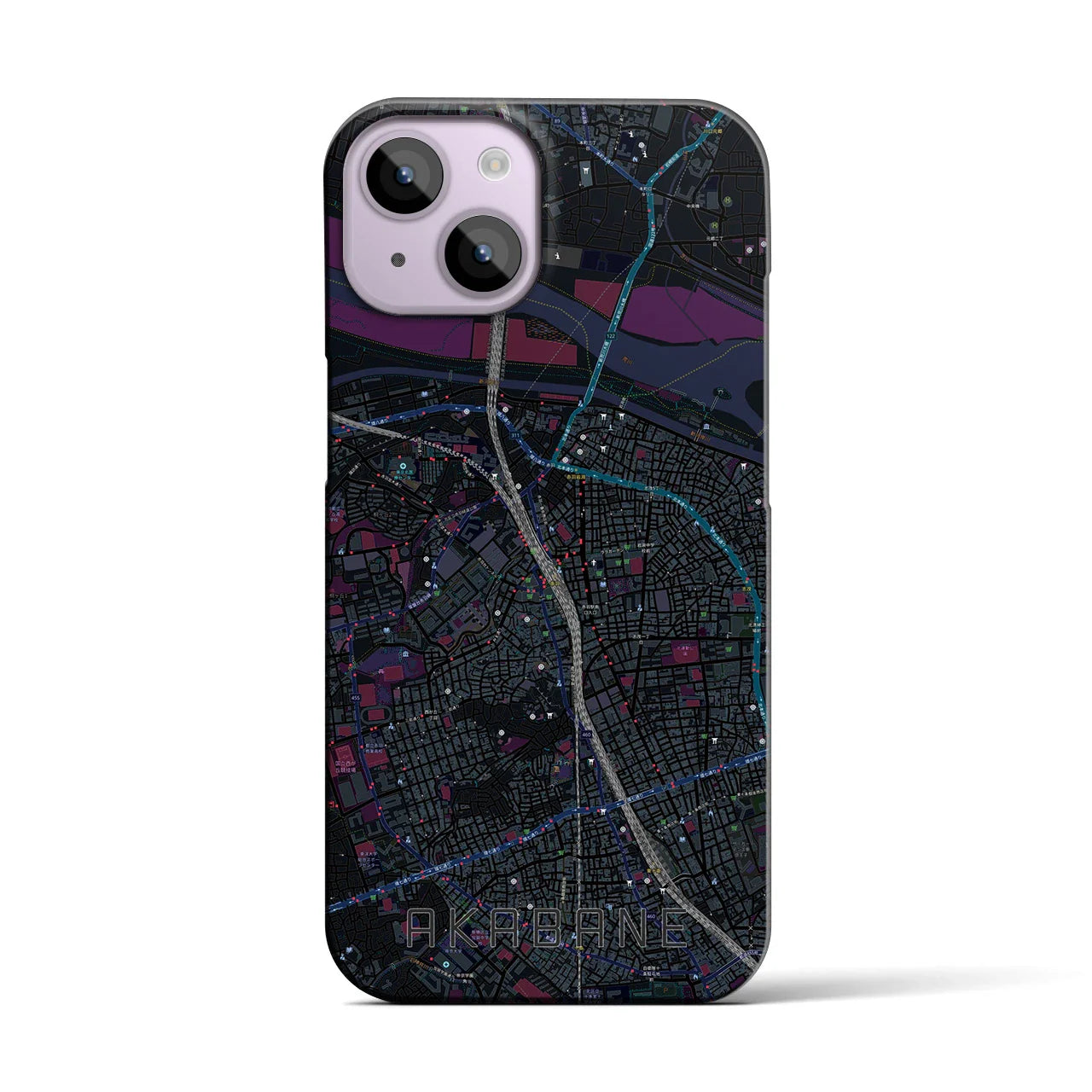 【赤羽(東京都)】地図柄iPhoneケース(バックカバータイプ)