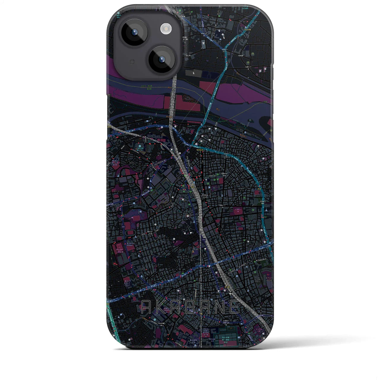 【赤羽(東京都)】地図柄iPhoneケース(バックカバータイプ)
