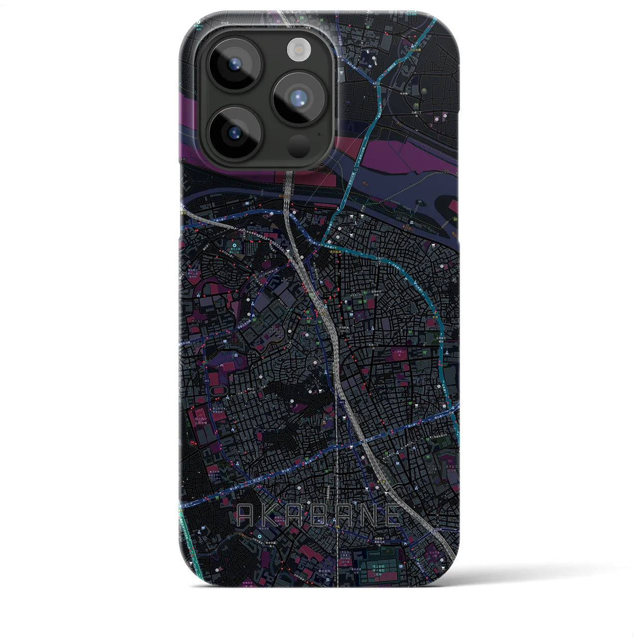 【赤羽(東京都)】地図柄iPhoneケース(バックカバータイプ)
