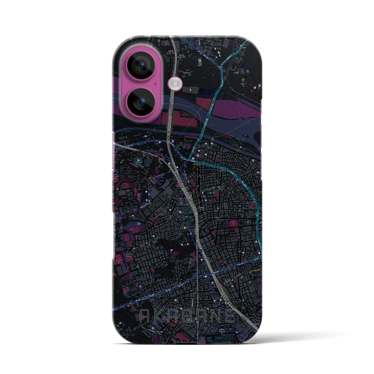 【赤羽(東京都)】地図柄iPhoneケース(バックカバータイプ)