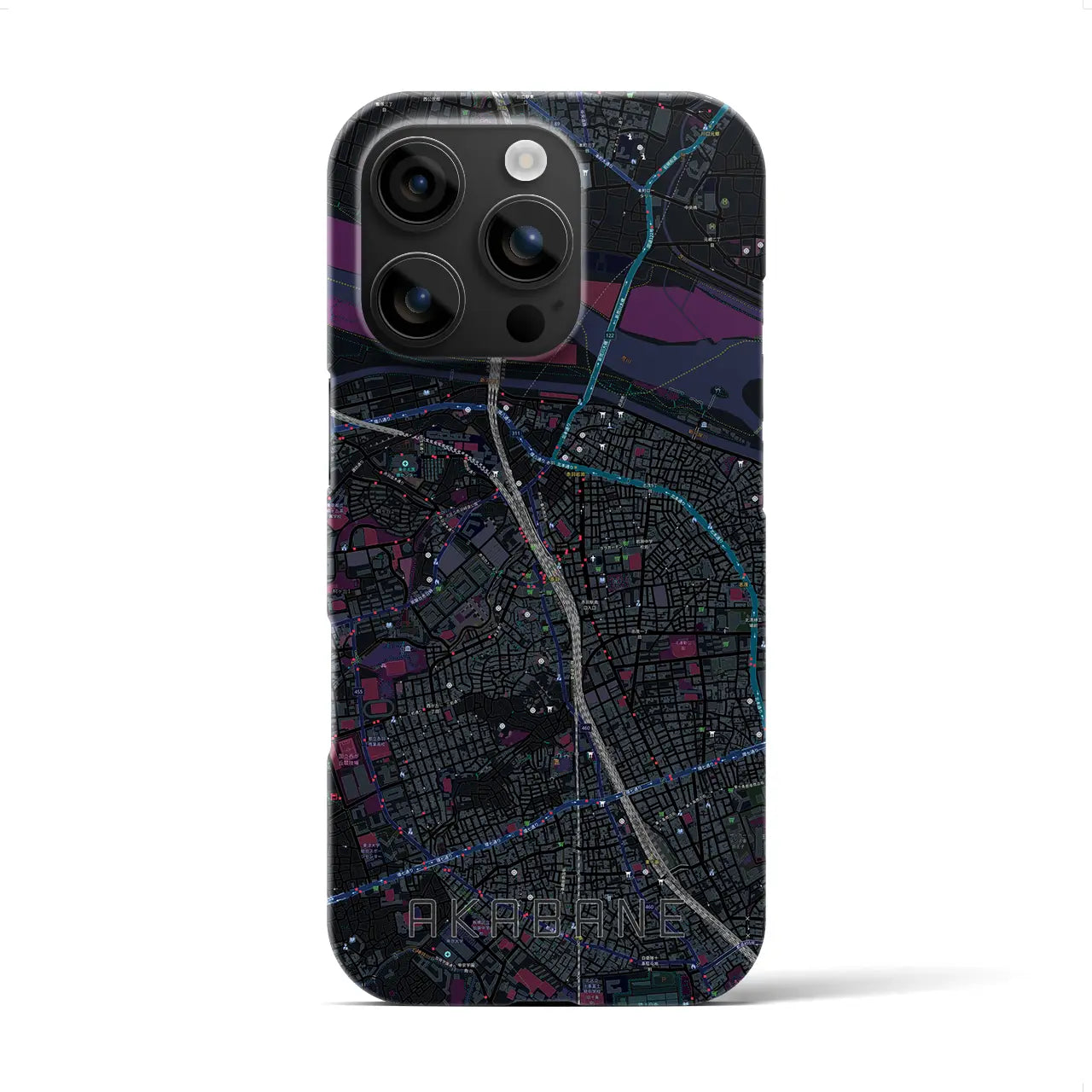 【赤羽(東京都)】地図柄iPhoneケース(バックカバータイプ)