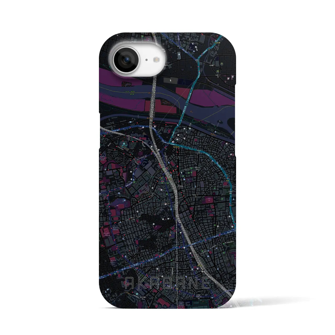 【赤羽(東京都)】地図柄iPhoneケース(バックカバータイプ)