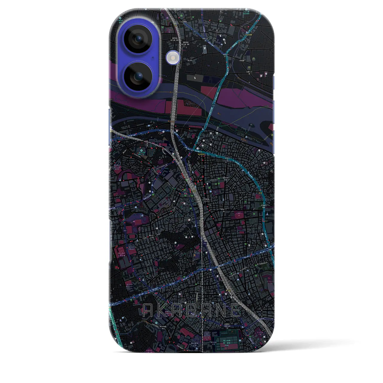 【赤羽(東京都)】地図柄iPhoneケース(バックカバータイプ)