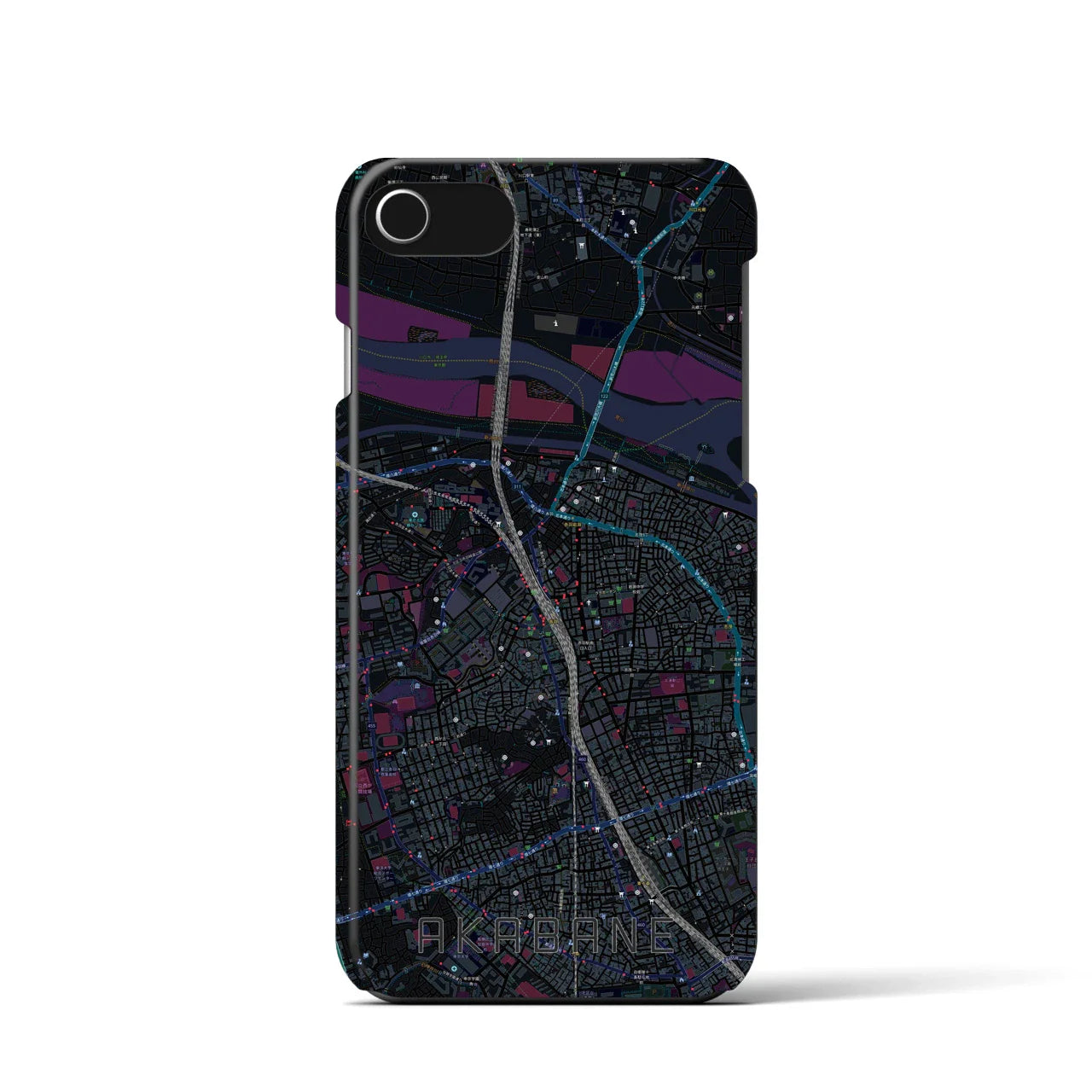 【赤羽(東京都)】地図柄iPhoneケース(バックカバータイプ)