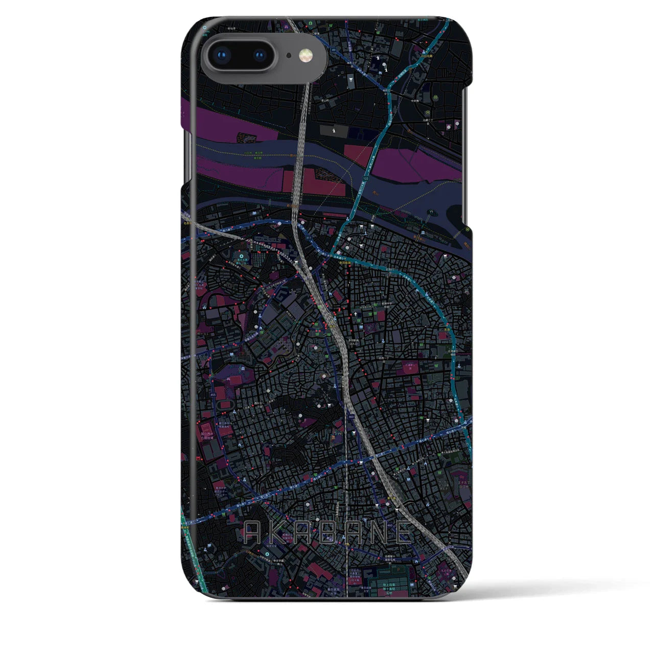 【赤羽(東京都)】地図柄iPhoneケース(バックカバータイプ)