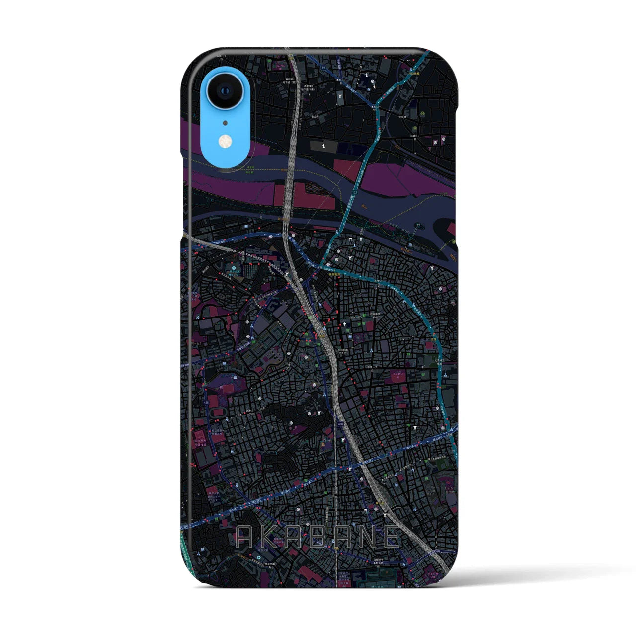 【赤羽(東京都)】地図柄iPhoneケース(バックカバータイプ)
