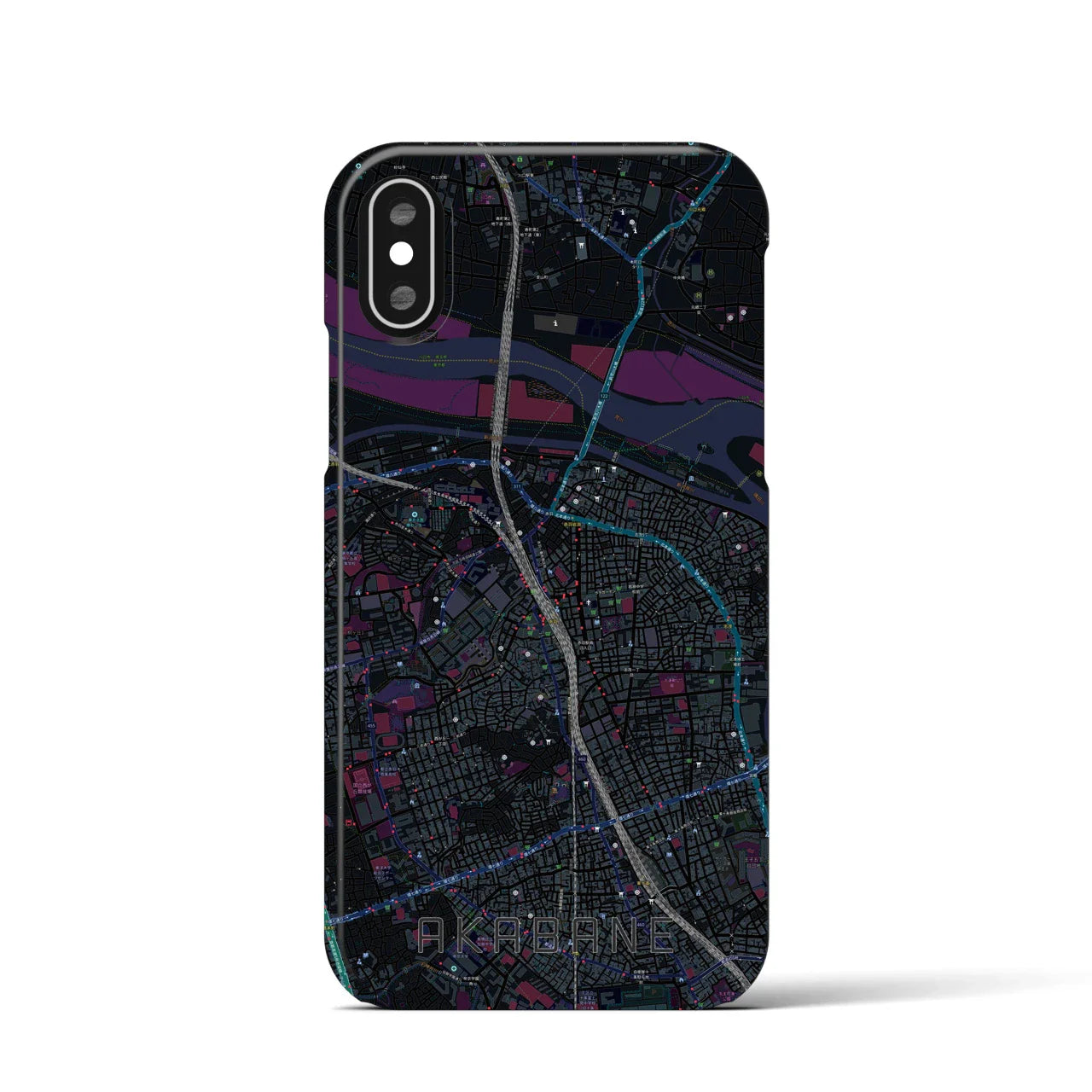 【赤羽(東京都)】地図柄iPhoneケース(バックカバータイプ)