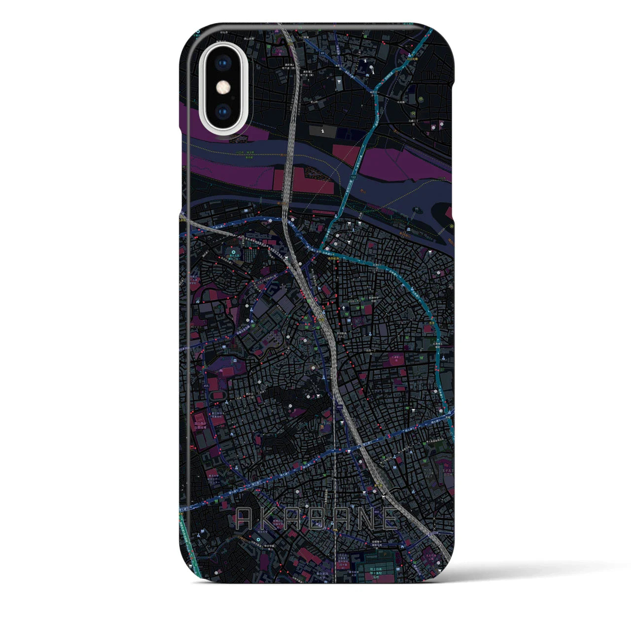 【赤羽(東京都)】地図柄iPhoneケース(バックカバータイプ)
