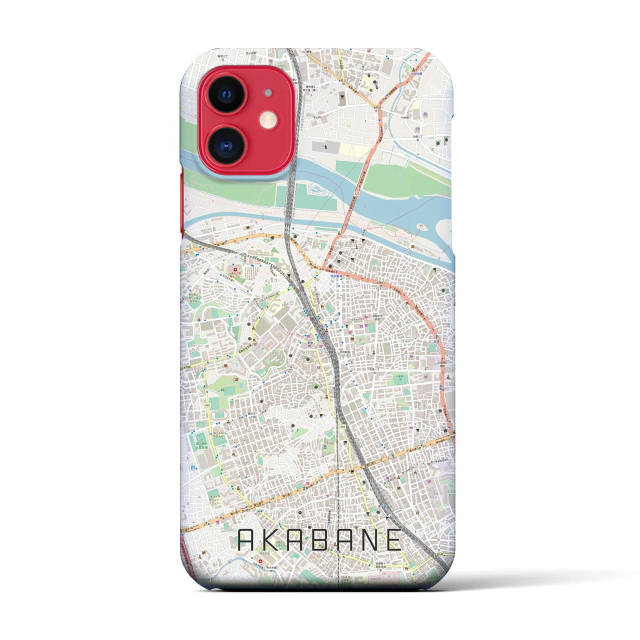 【赤羽(東京都)】地図柄iPhoneケース(バックカバータイプ)
