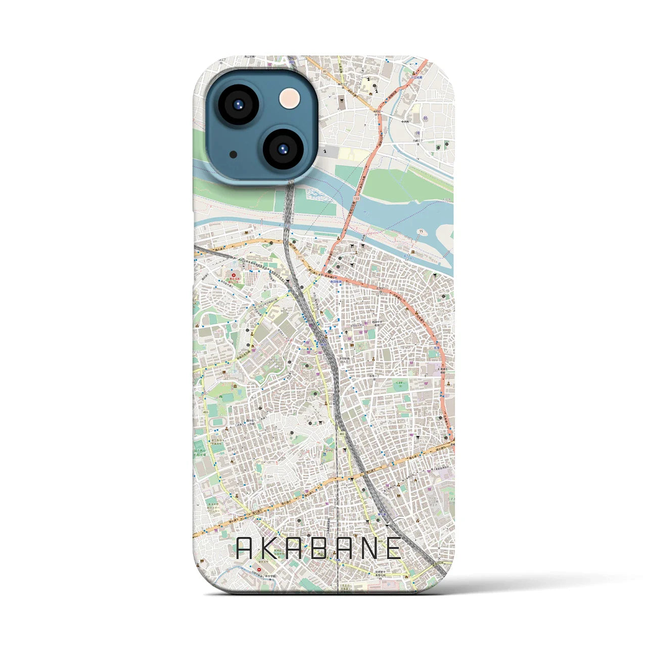 【赤羽(東京都)】地図柄iPhoneケース(バックカバータイプ)