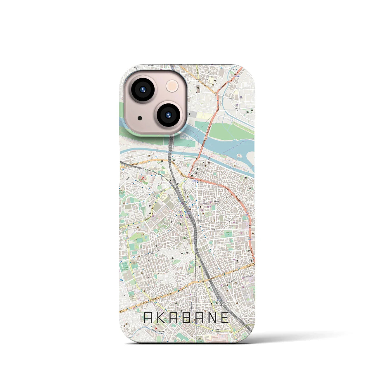 【赤羽(東京都)】地図柄iPhoneケース(バックカバータイプ)