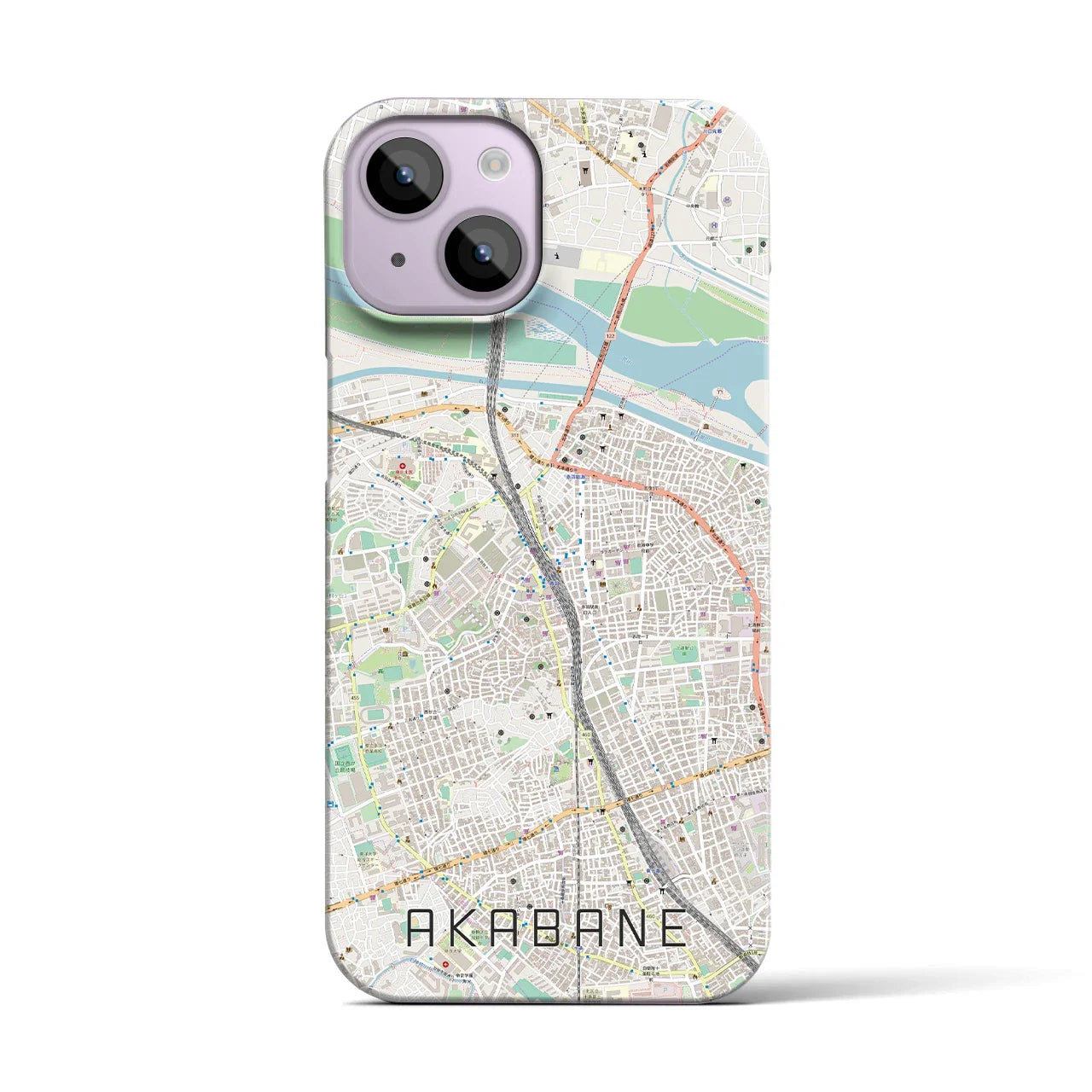 【赤羽(東京都)】地図柄iPhoneケース(バックカバータイプ)
