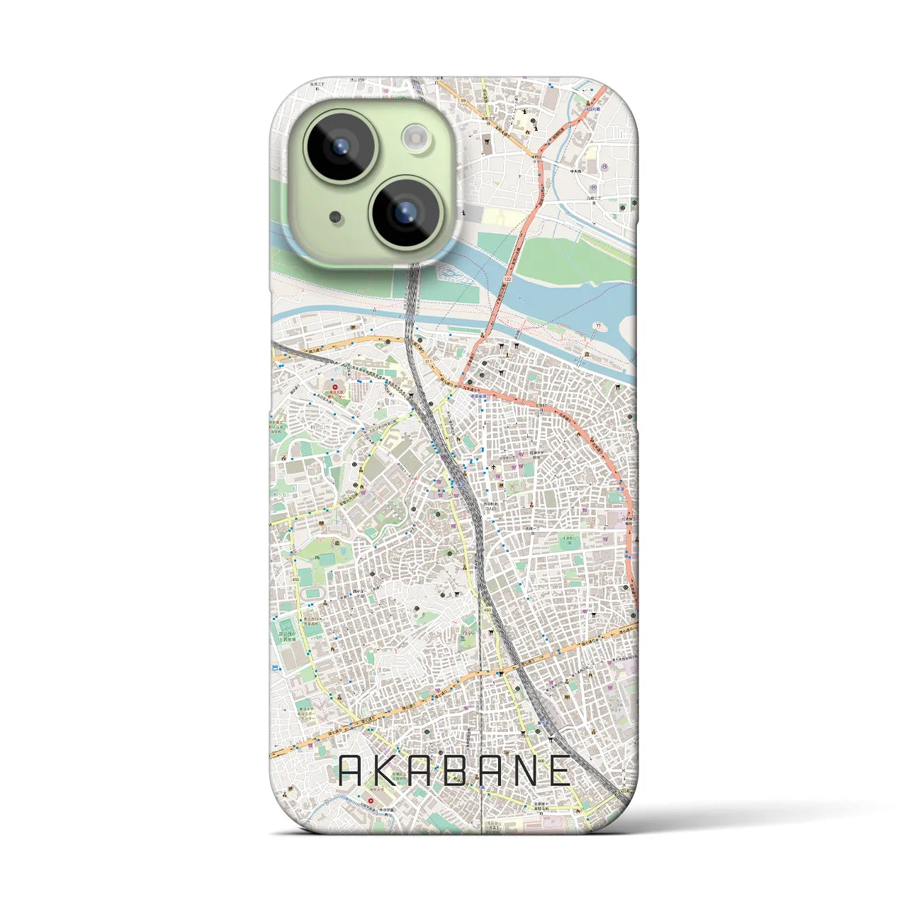 【赤羽(東京都)】地図柄iPhoneケース(バックカバータイプ)