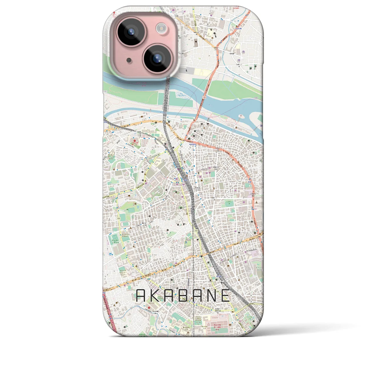 【赤羽(東京都)】地図柄iPhoneケース(バックカバータイプ)