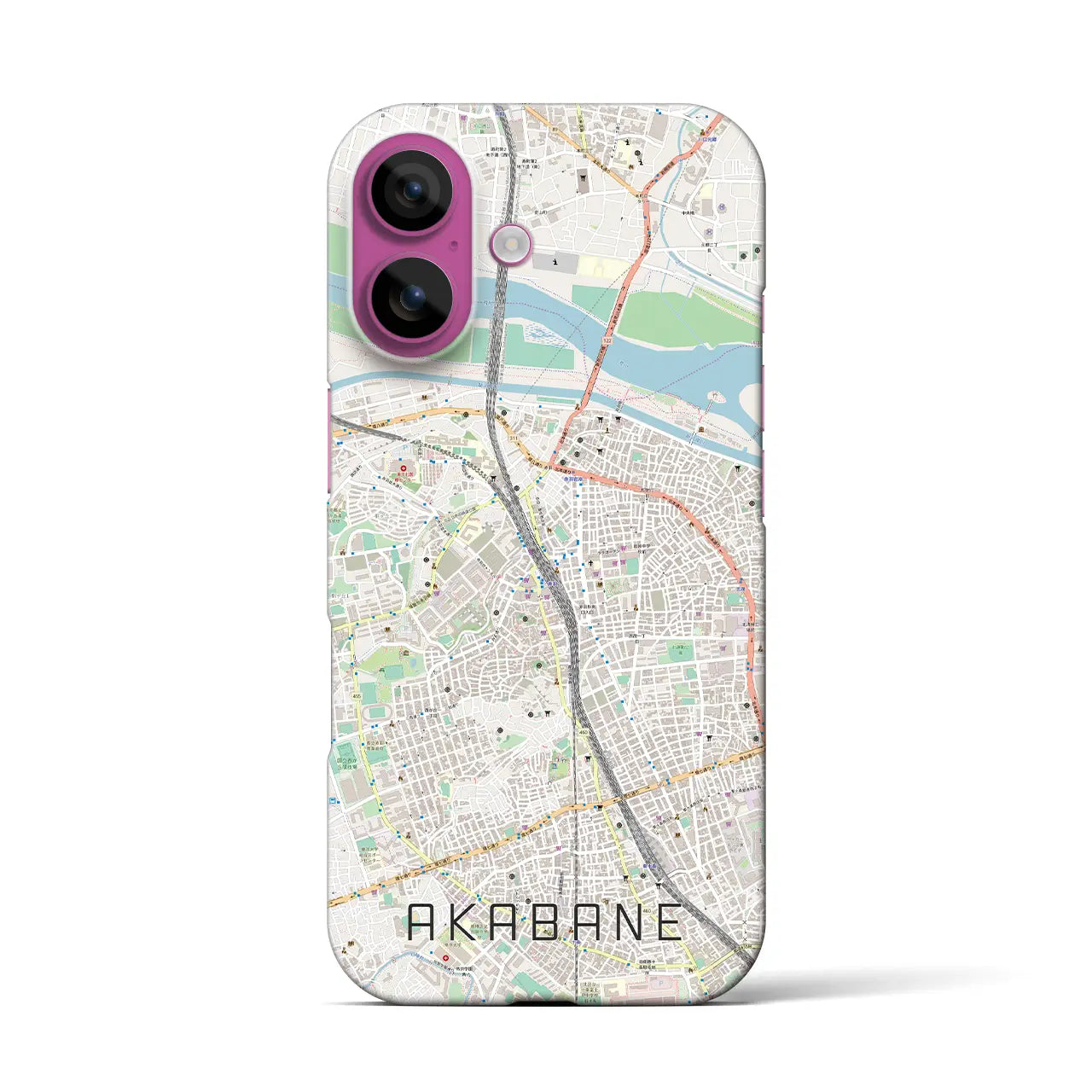 【赤羽(東京都)】地図柄iPhoneケース(バックカバータイプ)