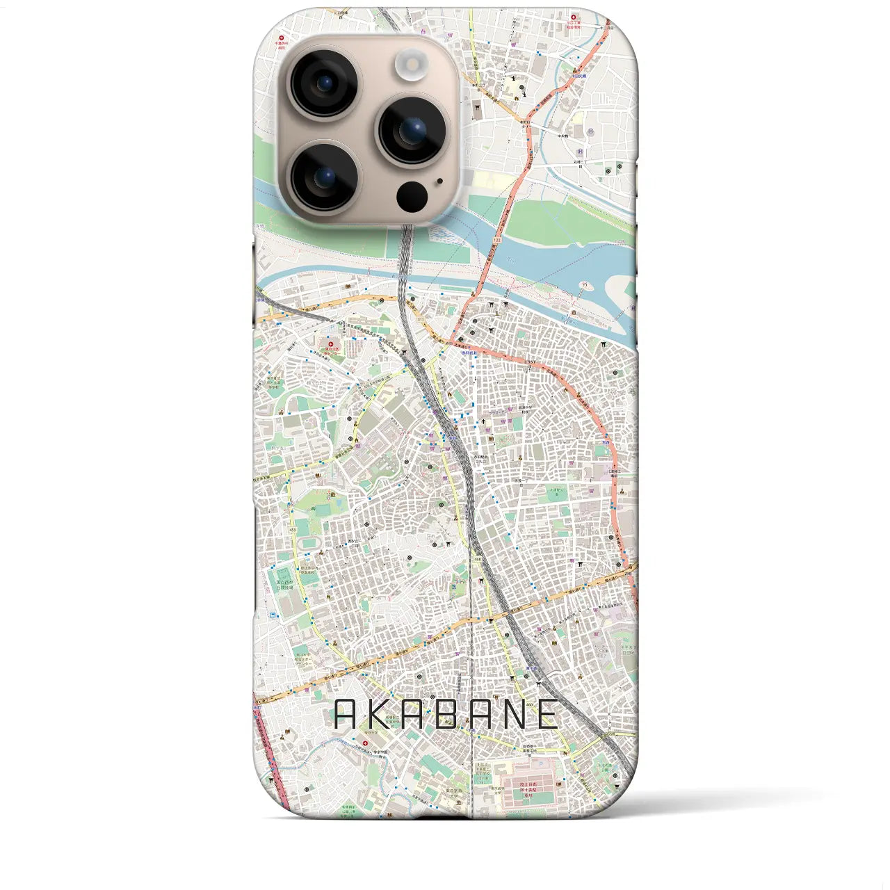 【赤羽(東京都)】地図柄iPhoneケース(バックカバータイプ)