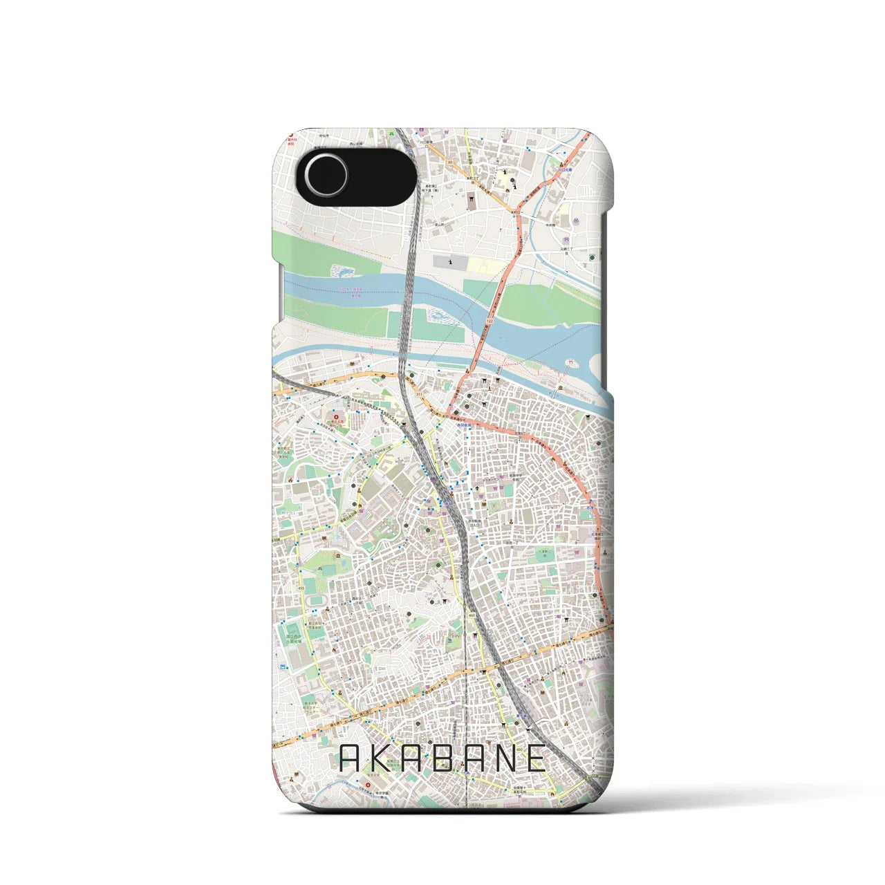 【赤羽(東京都)】地図柄iPhoneケース(バックカバータイプ)
