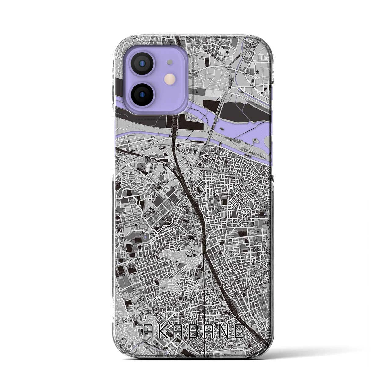 【赤羽(東京都)】地図柄iPhoneケース(クリアタイプ)