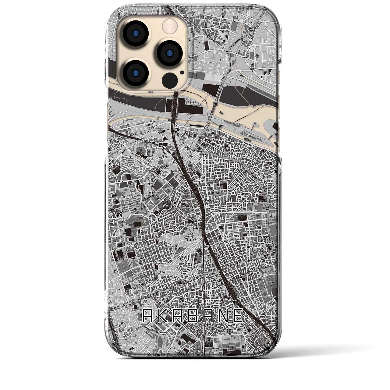 【赤羽(東京都)】地図柄iPhoneケース(クリアタイプ)