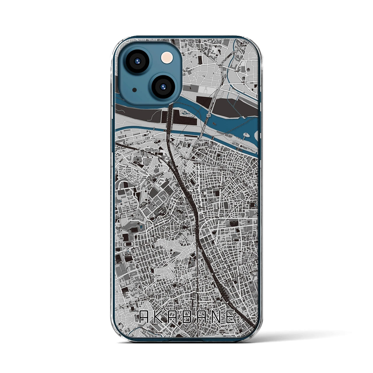 【赤羽(東京都)】地図柄iPhoneケース(クリアタイプ)