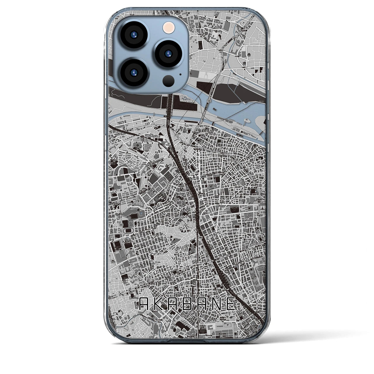 【赤羽(東京都)】地図柄iPhoneケース(クリアタイプ)