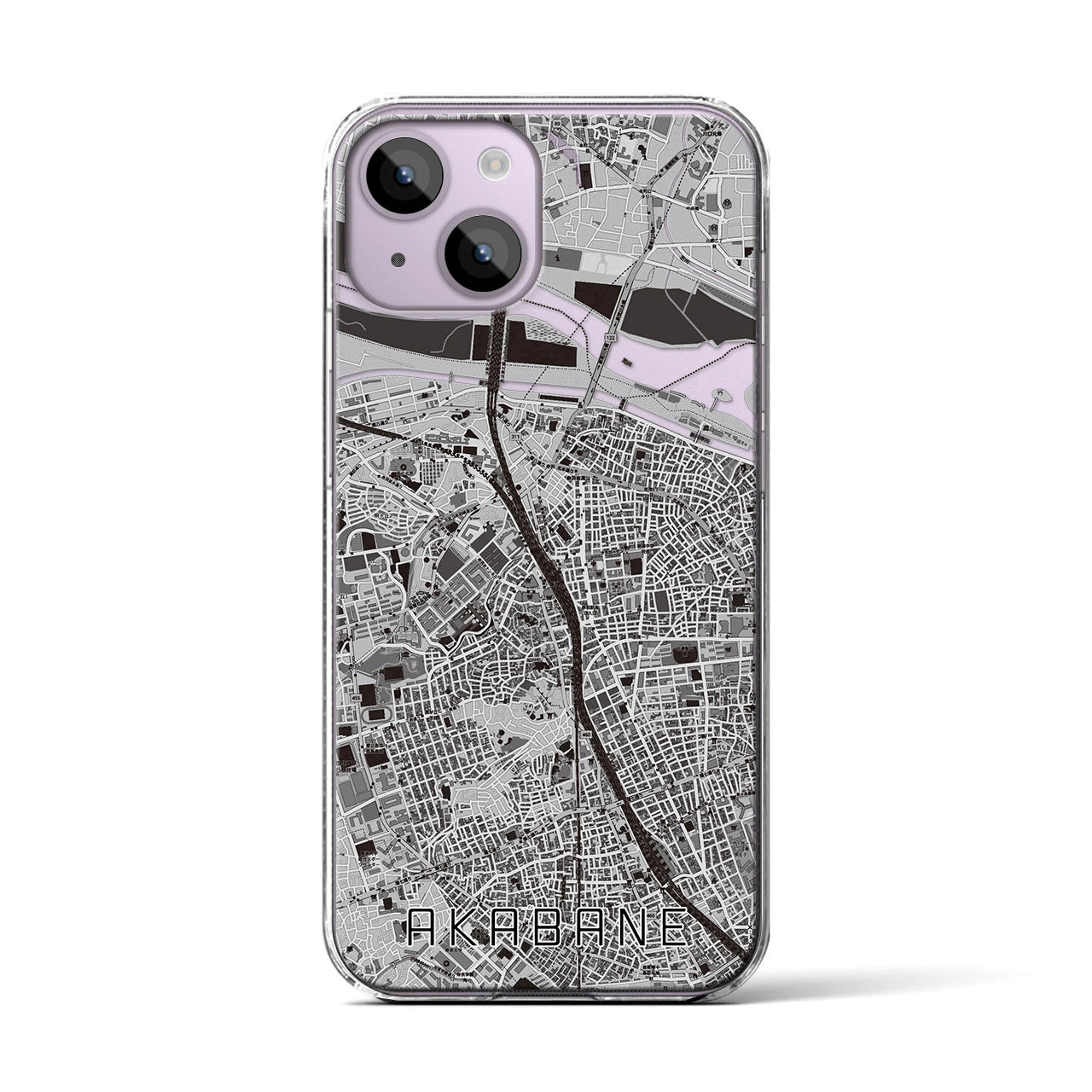 【赤羽(東京都)】地図柄iPhoneケース(クリアタイプ)