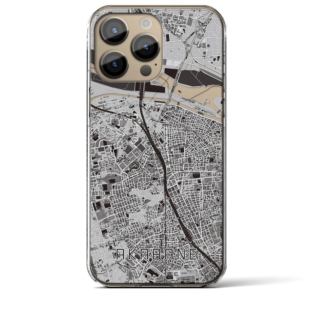 【赤羽(東京都)】地図柄iPhoneケース(クリアタイプ)