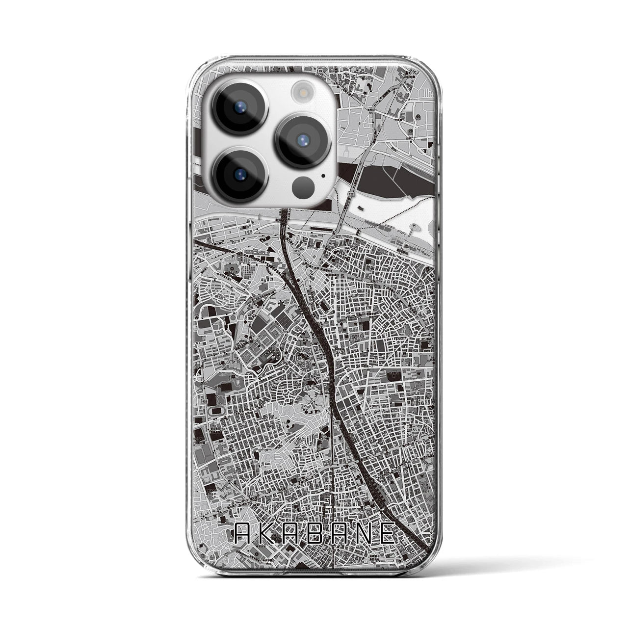 【赤羽(東京都)】地図柄iPhoneケース(クリアタイプ)