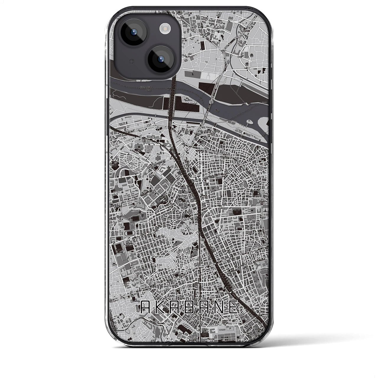 【赤羽(東京都)】地図柄iPhoneケース(クリアタイプ)
