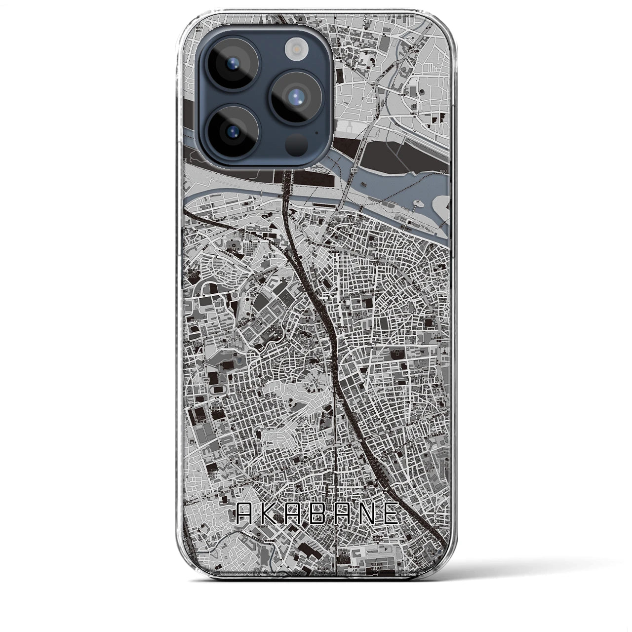 【赤羽(東京都)】地図柄iPhoneケース(クリアタイプ)