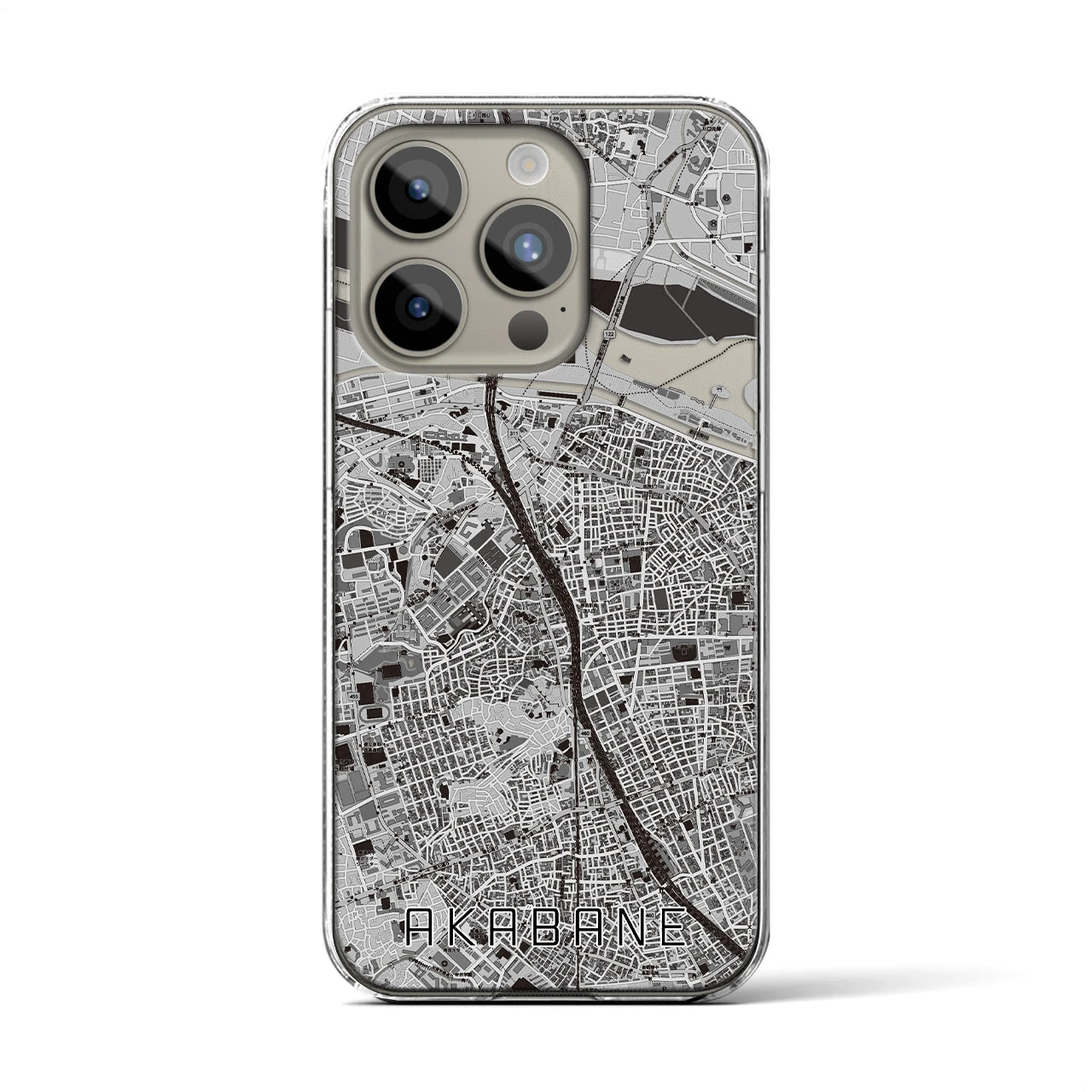 【赤羽(東京都)】地図柄iPhoneケース(クリアタイプ)