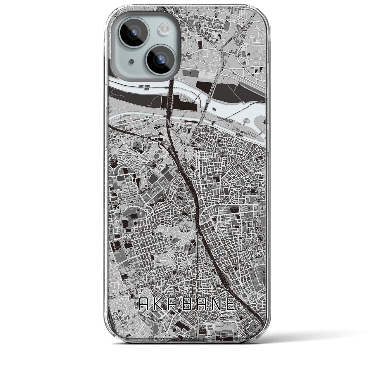 【赤羽(東京都)】地図柄iPhoneケース(クリアタイプ)