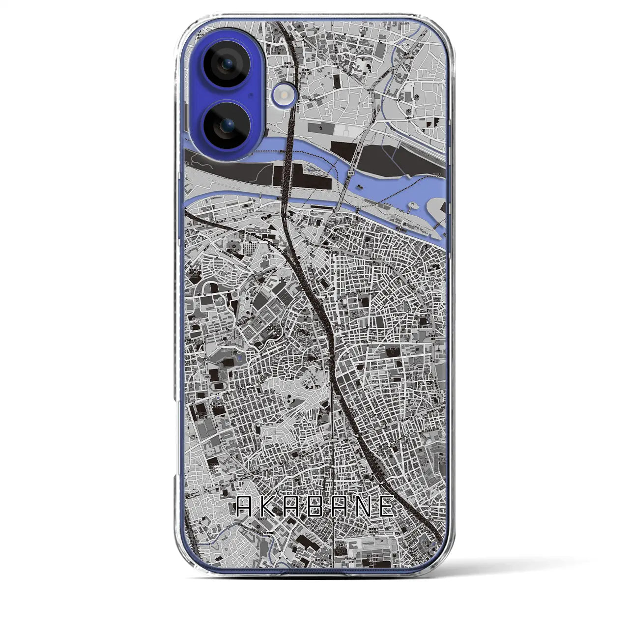 【赤羽(東京都)】地図柄iPhoneケース(クリアタイプ)