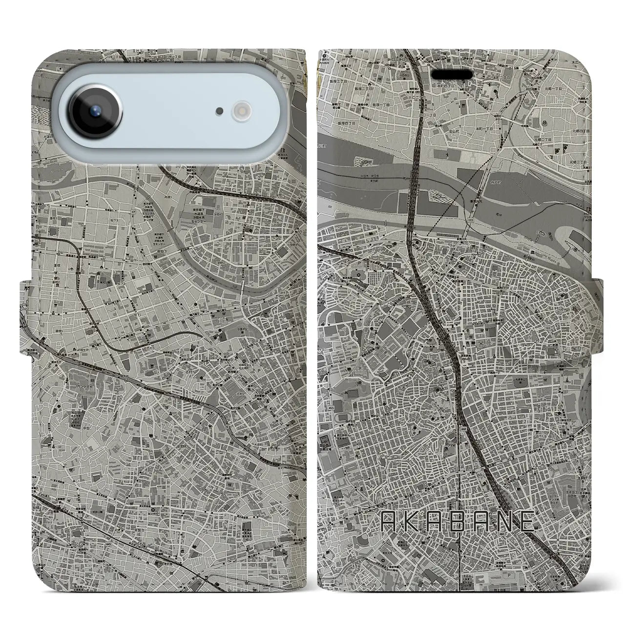 【赤羽(東京都)】地図柄iPhoneケース(手帳タイプ)