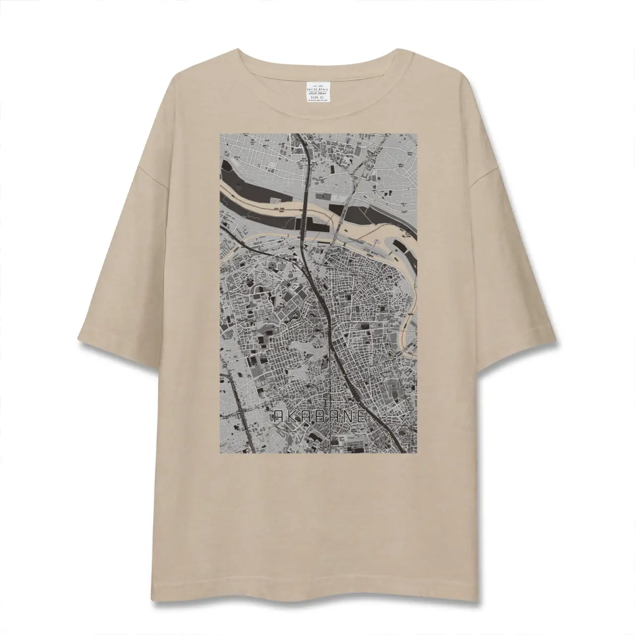 【赤羽(東京都)】地図柄ビッグシルエットTシャツ
