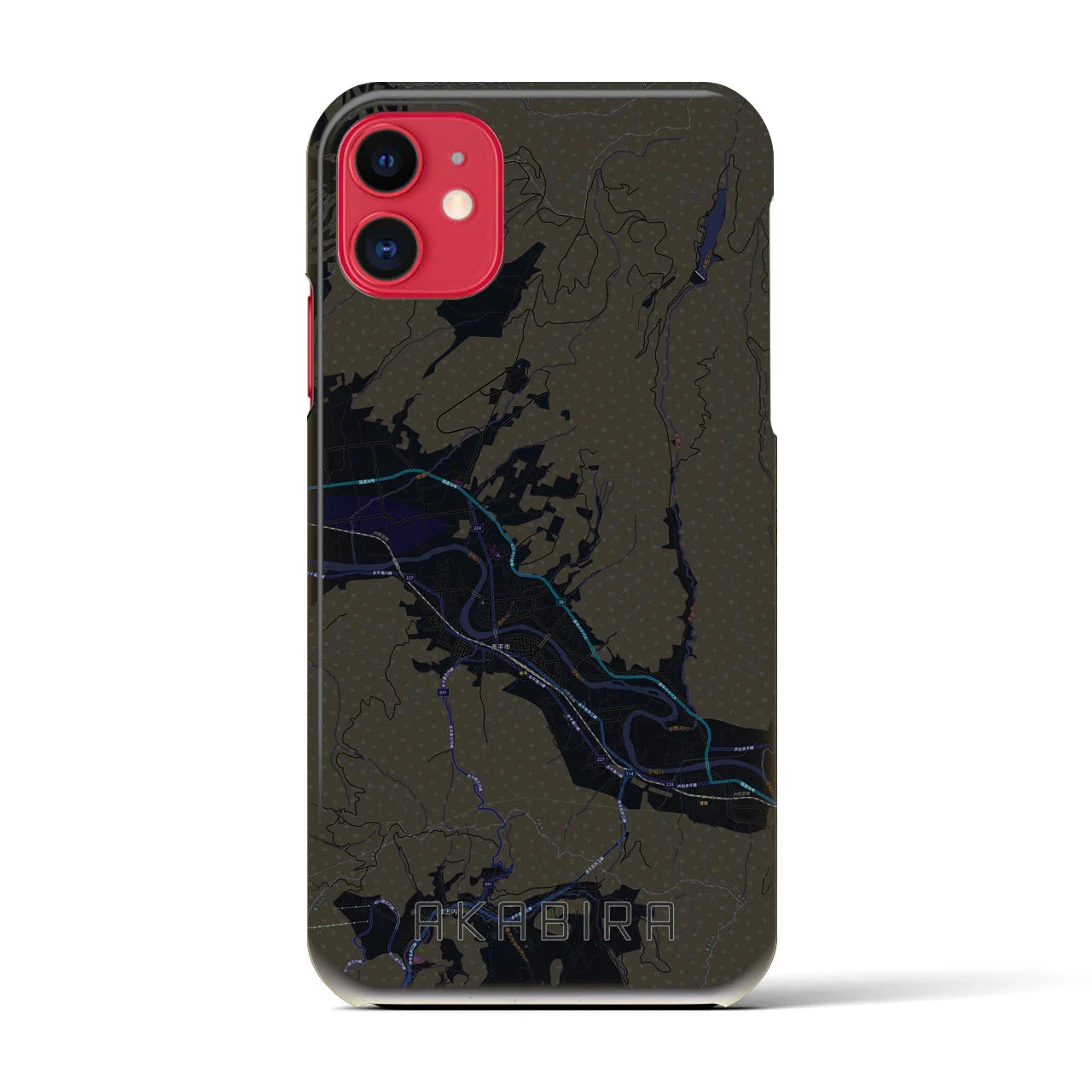 【赤平(北海道)】地図柄iPhoneケース(バックカバータイプ)