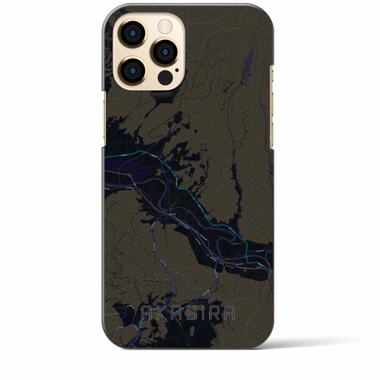 【赤平(北海道)】地図柄iPhoneケース(バックカバータイプ)