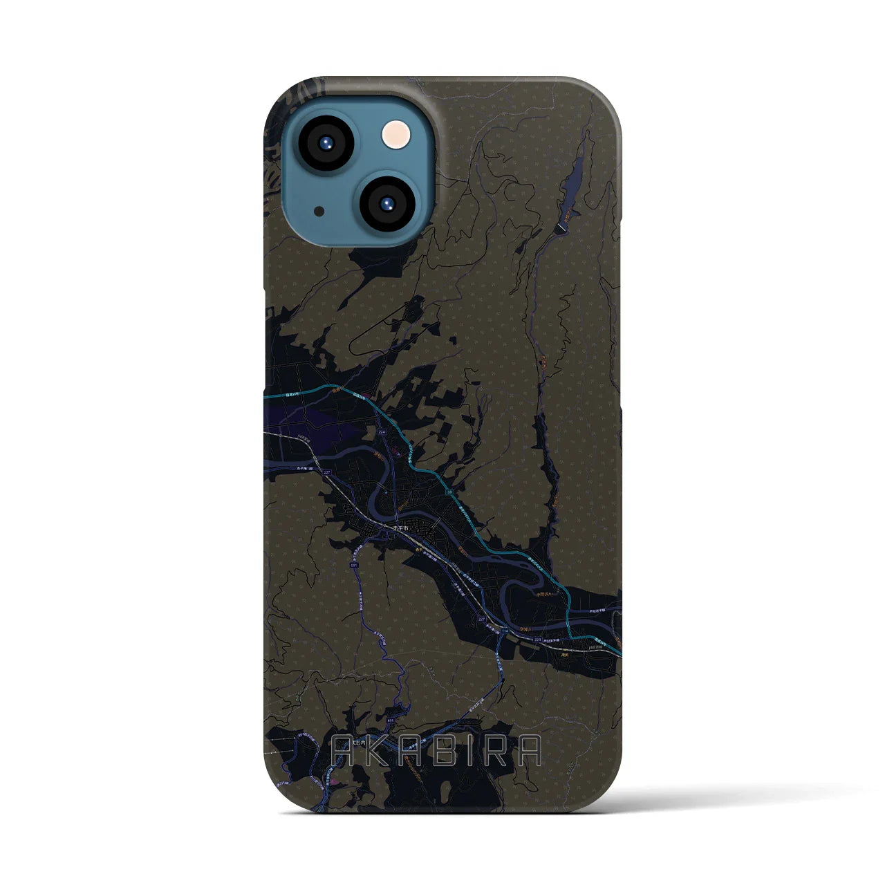 【赤平(北海道)】地図柄iPhoneケース(バックカバータイプ)