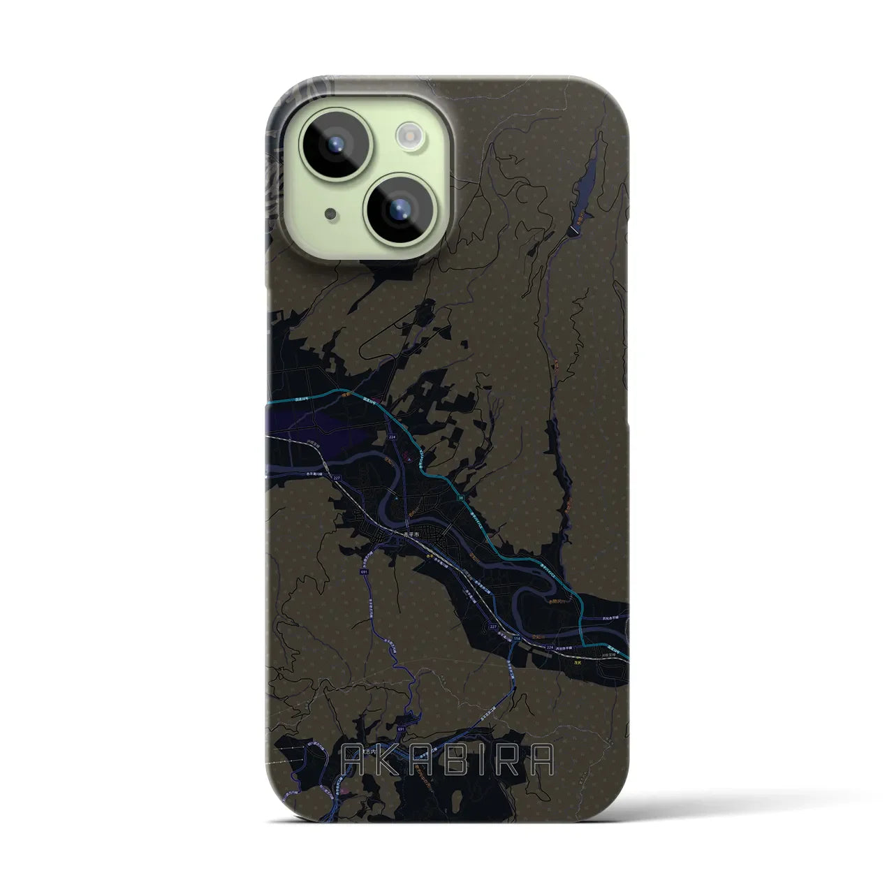 【赤平(北海道)】地図柄iPhoneケース(バックカバータイプ)