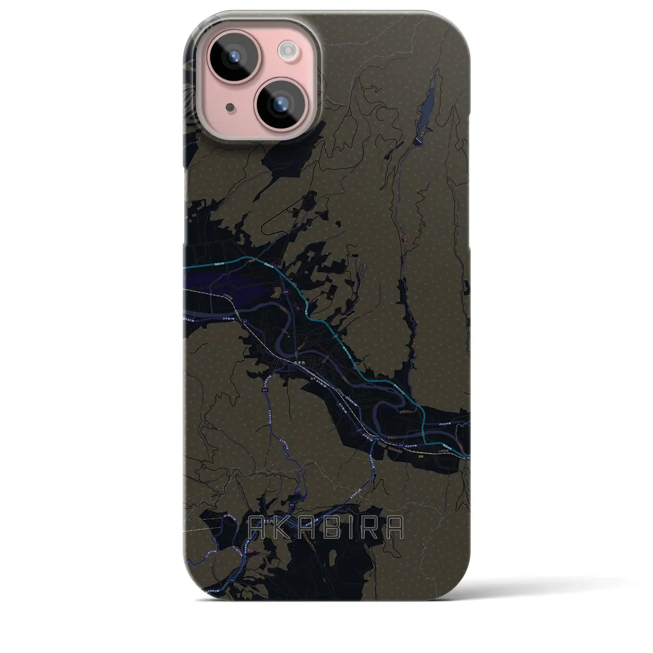 【赤平(北海道)】地図柄iPhoneケース(バックカバータイプ)