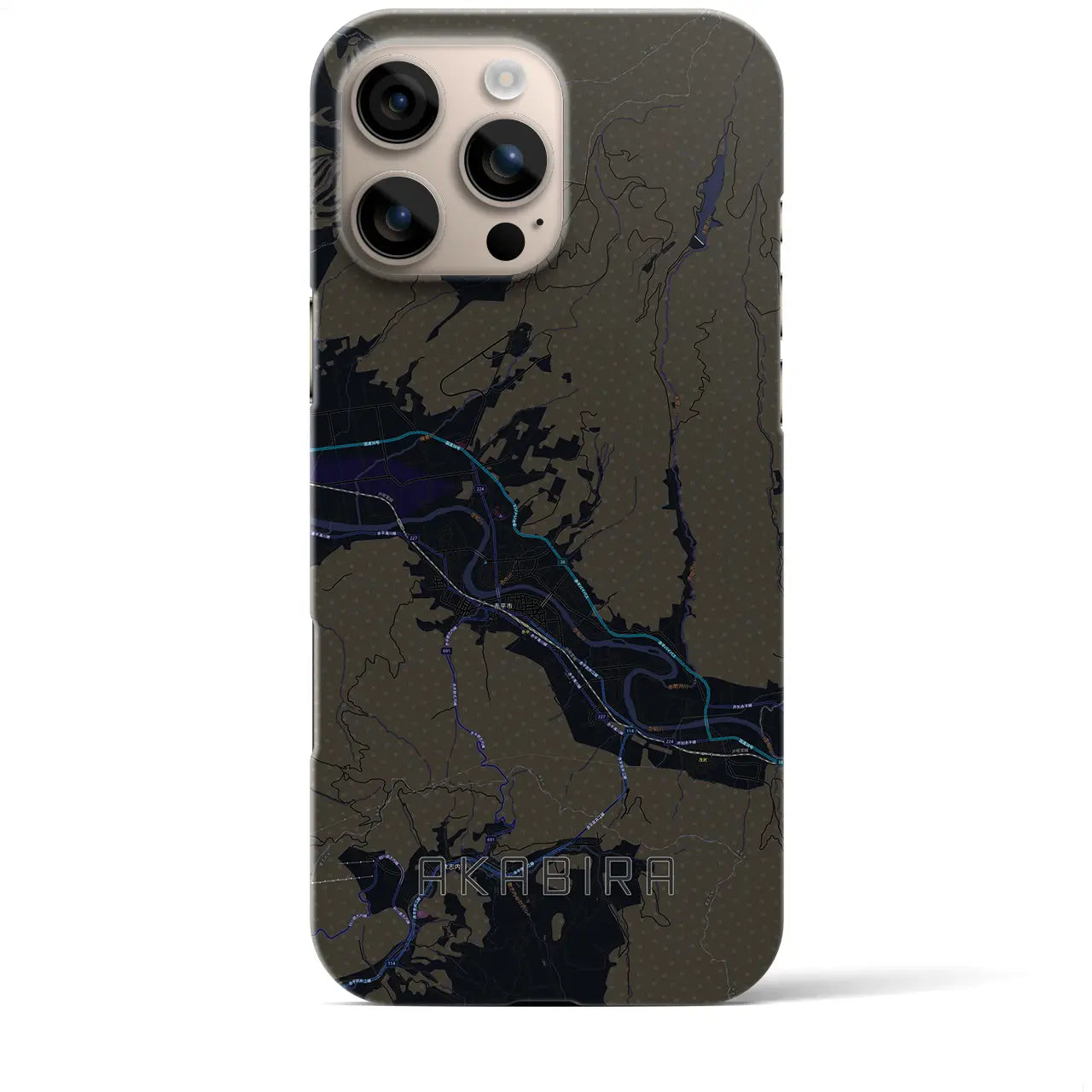【赤平(北海道)】地図柄iPhoneケース(バックカバータイプ)