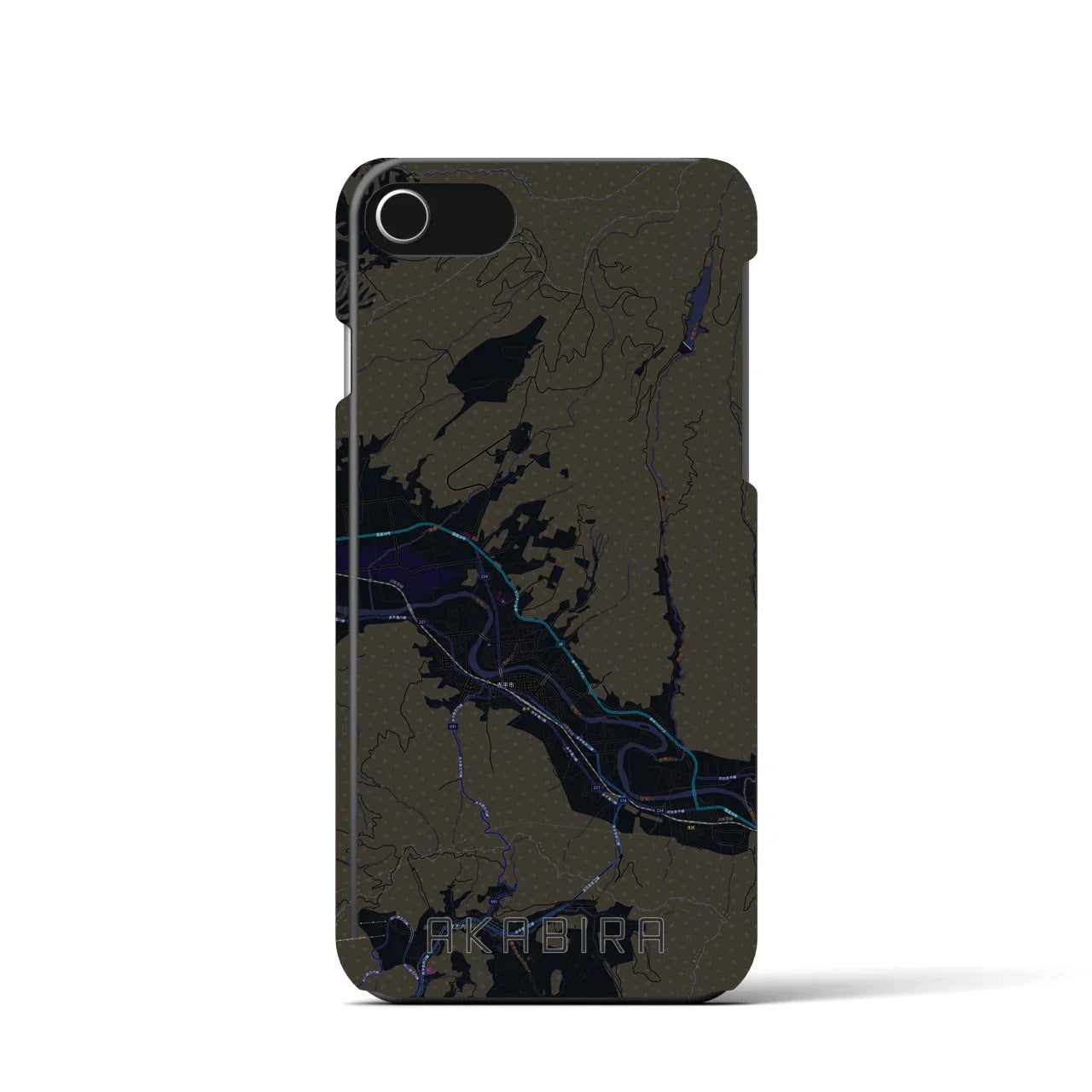 【赤平(北海道)】地図柄iPhoneケース(バックカバータイプ)