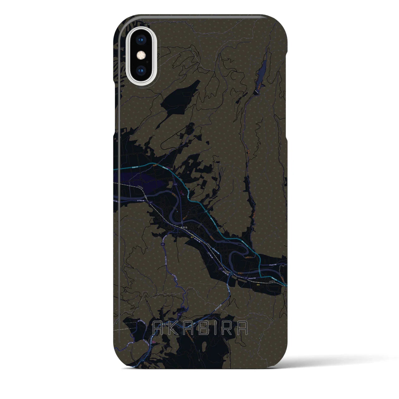 【赤平(北海道)】地図柄iPhoneケース(バックカバータイプ)