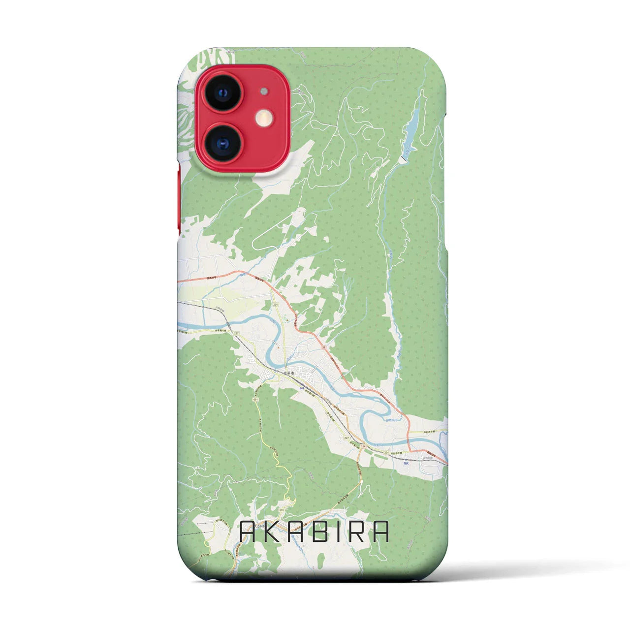 【赤平(北海道)】地図柄iPhoneケース(バックカバータイプ)